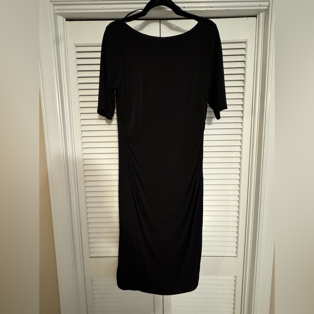 Size 12 Vince Camuto Black Bodycon Midi Dress Style Number:VC5M0092